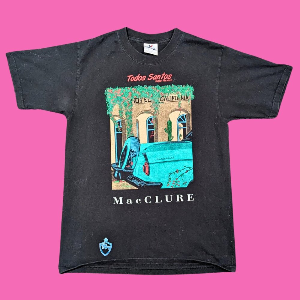 Vintage 1990's Todos Santos Baja Mexico Hotel California MacCLURE T-Shirt Size M